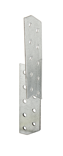 Sparren-Pfettenanker, Material: Stahl roh, Oberfläche: sendzimirverzinkt, links, mit CE-Kennzeichnung nach ETA-08/0170, Breite: 32 mm, Tiefe: 32 mm, Höhe: 170 mm, Materialstärke: 2,00 mm, Anzahl Löcher: 20, Loch: Ø5 mm, CutCase