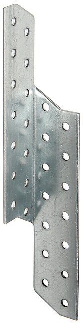 Équerre renvoyée, Matériau: Acier brut, Finition: galvanisée Sendzimir, droite, avec marquage CE selon ETA-08/0170, Largeur: 32 mm, Profondeur: 32 mm, Hauteur: 210 mm, Épaisseur du matériau: 2,00 mm, Nombre de trous: 28, Trou: Ø5 mm, CutCase