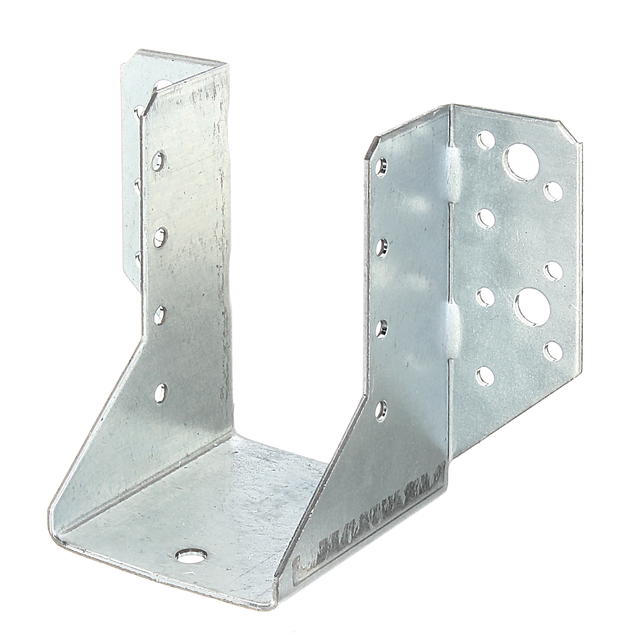Support U Ailes extérieures, Matériau: Acier brut, Finition: galvanisée Sendzimir, avec marquage CE selon ETA-08/0171, Contenu par UV: 6 Pièce, Largeur d'ouverture: 60 mm, Hauteur: 100 mm, Largeur totale: 138 mm, Épaisseur du matériau: 2,00 mm, Nombre de trous: 4 / 22, Trou: Ø9 / Ø5 mm, en paquets grandes dimensions