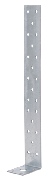 Zuganker, Material: Stahl roh, Oberfläche: sendzimirverzinkt, mit CE-Kennzeichnung nach ETA-08/0165, Höhe: 300 mm, Tiefe: 52 mm, Breite: 40 mm, Materialstärke: 2,00 mm, Anzahl Löcher: 1 / 26, Loch: Ø13 / Ø5 mm, CutCase