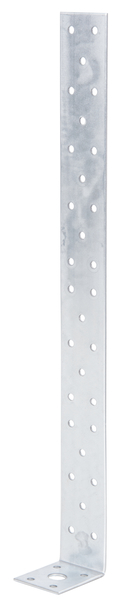 Zuganker, Material: Stahl roh, Oberfläche: sendzimirverzinkt, mit CE-Kennzeichnung nach ETA-08/0165, Höhe: 400 mm, Tiefe: 52 mm, Breite: 40 mm, Materialstärke: 2,00 mm, Anzahl Löcher: 1 / 34, Loch: Ø13 / Ø5 mm, CutCase