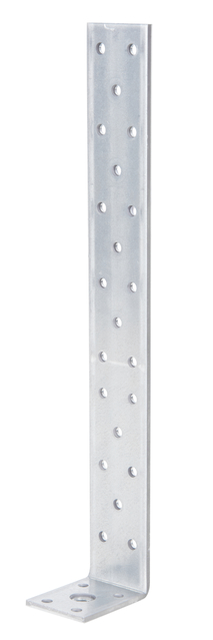 Zuganker, Material: Stahl roh, Oberfläche: sendzimirverzinkt, mit CE-Kennzeichnung nach ETA-08/0165, Höhe: 300 mm, Tiefe: 54 mm, Breite: 40 mm, Materialstärke: 4,00 mm, Anzahl Löcher: 1 / 26, Loch: Ø13 / Ø5 mm, CutCase