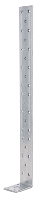 Zuganker, Material: Stahl roh, Oberfläche: sendzimirverzinkt, mit CE-Kennzeichnung nach ETA-08/0165, Höhe: 400 mm, Tiefe: 54 mm, Breite: 40 mm, Materialstärke: 4,00 mm, Anzahl Löcher: 1 / 34, Loch: Ø13 / Ø5 mm, CutCase