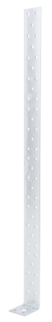 Zuganker, Material: Stahl roh, Oberfläche: sendzimirverzinkt, mit CE-Kennzeichnung nach ETA-08/0165, Höhe: 600 mm, Tiefe: 52 mm, Breite: 40 mm, Materialstärke: 2,00 mm, Anzahl Löcher: 1 / 50, Loch: Ø13 / Ø5 mm