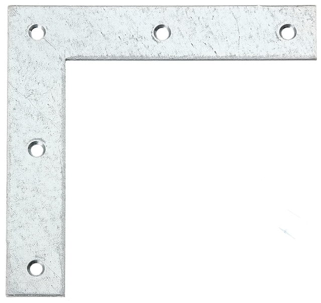 Équerre d'angle, avec trous de vis fraisés, Matériau: Acier brut, Finition: galvanisée Sendzimir, Hauteur: 160 mm, Longueur: 160 mm, Largeur: 30 mm, Épaisseur du matériau: 3,00 mm, Nombre de trous: 5, Trou: Ø6,5 mm