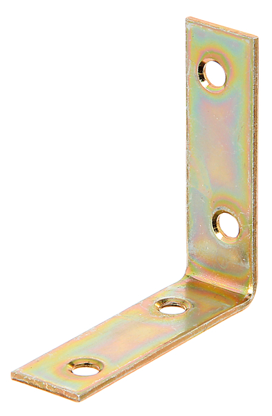 Corner brace, with countersunk screw holes on both sides, Material: raw steel, Surface: sendzimir galvanised, Depth: 50 mm, Height: 50 mm, Width: 15 mm, Material thickness: 1.75 mm, No. of holes: 4, Hole: Ø4.5 mm, Item no.: 339210, Russia article