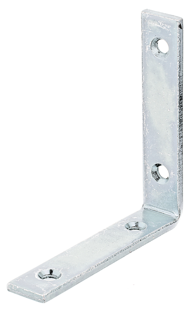Équerre de poutre côtés égaux, avec trous de vis fraisés, Matériau: Acier brut, Finition: galvanisée passivée, Profondeur: 100 mm, Hauteur: 100 mm, Largeur: 20 mm, Épaisseur du matériau: 5,00 mm, Nombre de trous: 4, Trou: Ø6,5 mm, CutCase