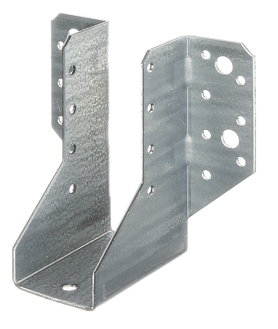 Support U Ailes extérieures, Matériau: Acier brut, Finition: galvanisée Sendzimir, avec marquage CE selon ETA-08/0171, Largeur d'ouverture: 40 mm, Hauteur: 110 mm, Largeur totale: 110 mm, Épaisseur du matériau: 2,00 mm, Nombre de trous: 4 / 22, Trou: Ø9 / Ø5 mm, CutCase