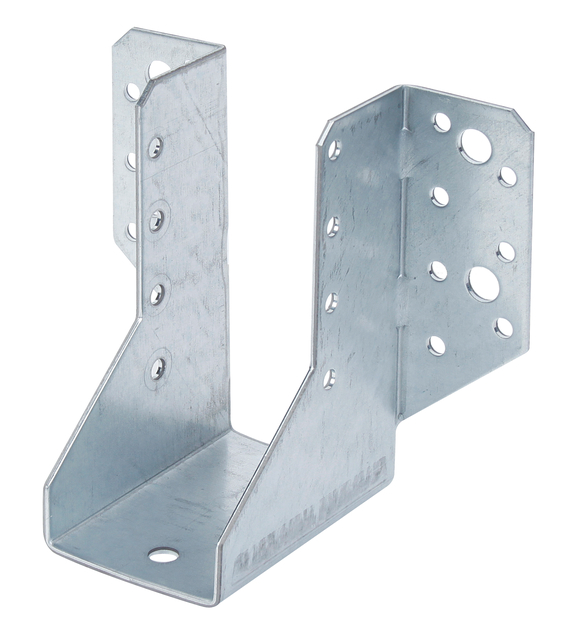 Support U Ailes extérieures, Matériau: Acier brut, Finition: galvanisée Sendzimir, avec marquage CE selon ETA-08/0171, Largeur d'ouverture: 45 mm, Hauteur: 110 mm, Largeur totale: 115 mm, Épaisseur du matériau: 2,00 mm, Nombre de trous: 4 / 22, Trou: Ø9 / Ø5 mm, CutCase
