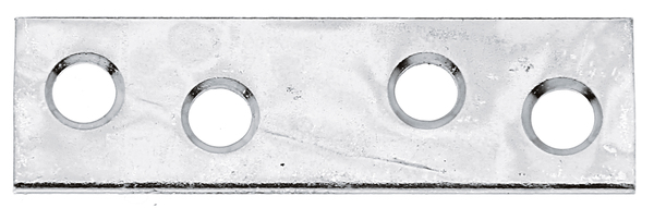 Lastrina di giunzione piana, con fori per viti incassate, Materiale: acciaio grezzo, superficie: zincata sendzimir, Contenuto per U.I.: 12 Pz., lunghezza: 50 mm, Larghezza: 14 mm, Spessore del materiale: 1,75 mm, Numero di fori: 4, Foro: Ø4,5 mm, in pacco grande, CutCase