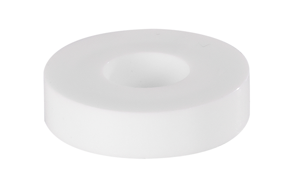 Arandela de ajuste para tornillos, Material: Plástico (acrilonitrilo/butadieno/estireno), color: blanco, Contenido por U.P.: 20 Pieza, Ø exterior: 20 mm, Altura: 5 mm, Interior Ø: 8,5 mm, Embalado SB