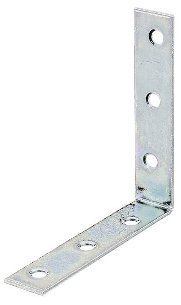 Escuadra de silla, con agujeros de atornillar avellanados en ambos lados, Material: Acero crudo, Superficie: acero galvanizado Sendzimir, Profundidad: 90 mm, Altura: 90 mm, Anchura: 19 mm, Espesura del material: 2,00 mm, Número de agujeros: 6, Perforación: Ø5,3 mm, CutCase
