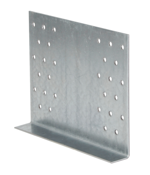 Gerberverbinder, Material: Stahl roh, Oberfläche: sendzimirverzinkt, mit CE-Kennzeichnung nach ETA-12/0584, Höhe: 140 mm, Breite: 180 mm, Tiefe: 20 mm, Materialstärke: 2,00 mm, Anzahl Löcher: 35, Loch: Ø5 mm, CutCase