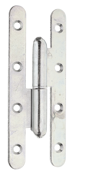 Paumelle universelle Paris, avec trous de vis fraisés, Matériau: Acier brut, Finition: zinguée, droite, Longueur: 140 mm, Largeur: 55 mm, Épaisseur du matériau: 3,00 mm, Nombre de trous: 8, Trou: Ø5,5 mm