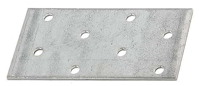 Flachverbinder, Material: Stahl roh, Oberfläche: sendzimirverzinkt, mit Kennzeichnung nach EN 14545, Länge: 80 mm, Breite: 40 mm, Materialstärke: 2,00 mm, Anzahl Löcher: 8, Loch: Ø5 mm, ausgelegt für Standardquerschnitte aus Konstruktionsvollholz (KVH) und Brettschichtholz (BS-Holz), CutCase