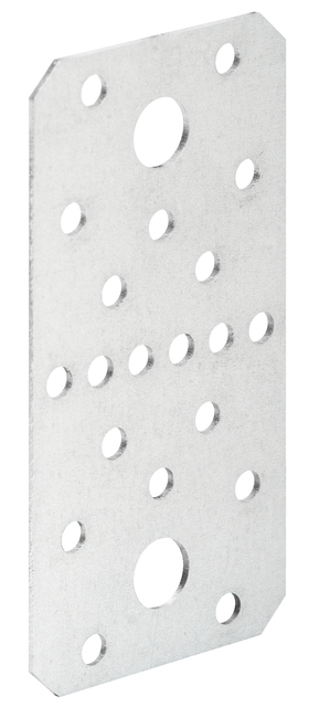 Duo-Verbinder, Material: Stahl roh, Oberfläche: sendzimirverzinkt, Länge: 100 mm, Breite: 50 mm, Materialstärke: 1,50 mm, Anzahl Löcher: 20 / 2, Loch: Ø5 / Ø11 mm