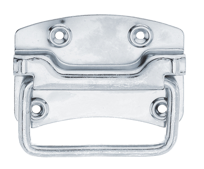 Uchwyt do skrzyni, z wpuszczonymi otworami na śruby, materiał: stal surowa, powierzchnia: ocynkowana galwanicznie, pasywowana grubowarstwowo, Szerokość płyty: 104 mm, Wysokość płyty: 80 mm, Głębokość: 12 mm, Grubość materiału: 1,20 mm, Ilość otworów: 4, Otwór: Ø5,3 mm