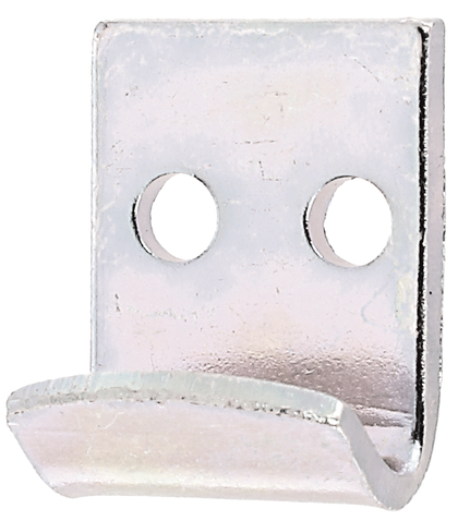 Crochet pour fermeture de malle, Matériau: Acier brut, Finition: galvanisée passivée, Longueur: 23 mm, Largeur: 18 mm, Épaisseur du matériau: 2,00 mm, Nombre de trous: 2, Trou: Ø4,2 mm