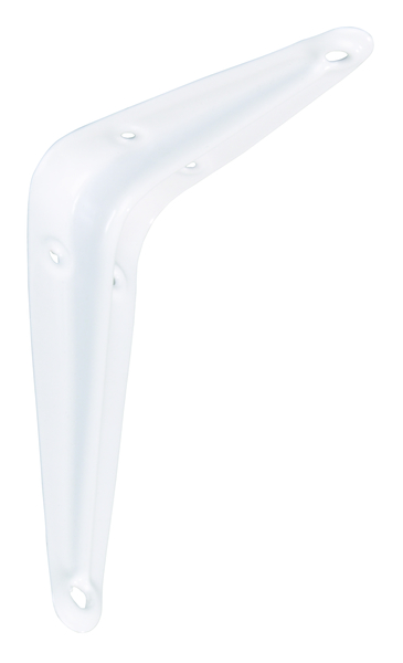 Shelf bracket, Material: steel, Surface: white painted, Height: 125 mm, Depth: 100 mm