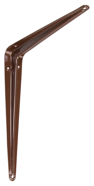 Shelf bracket, Material: steel, Surface: brown painted, Height: 250 mm, Depth: 200 mm