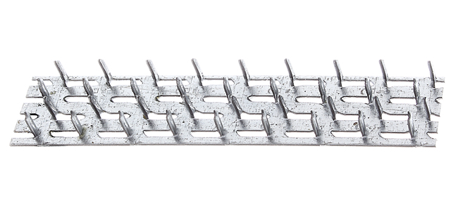 Plaque à clouer, Matériau: Acier brut, Finition: galvanisée Sendzimir, à enfoncer, Longueur: 127 mm, Largeur: 38 mm, Longueur clou: 8 mm, Épaisseur du matériau: 1,00 mm, CutCase