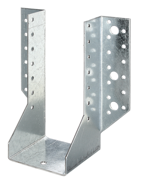 Support U Ailes extérieures, Matériau: Acier brut, Finition: galvanisée Sendzimir, avec marquage CE selon ETA-08/0171, Largeur d'ouverture: 80 mm, Hauteur: 180 mm, Largeur totale: 170 mm, Épaisseur du matériau: 2,00 mm, Nombre de trous: 4 / 40, Trou: Ø11 / Ø5 mm, CutCase