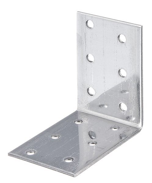 Lochplattenwinkel, Material: Edelstahl, Tiefe: 60 mm, Höhe: 60 mm, Breite: 40 mm, Materialstärke: 2,00 mm, Anzahl Löcher: 12, Loch: Ø5 mm, CutCase