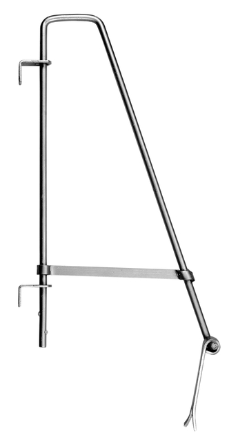 Verrou baïonnette Triangulaire, avec deux équerres guides à souder, Matériau: Angle de guidage Acier brut, Finition: pièces restantes : galvanisées à chaud, Longueur: 700 mm, Profondeur: 360 mm, Longueur de l'ancrage de béton: 170 mm, Diamètre: 16 mm, Distance centre boulon - porte: 40 mm