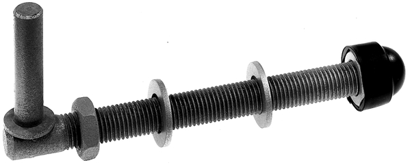 Hook for screwing in, Material: raw steel, Surface: hot-dip galvanised, packed in bag, Size back set-Ø: 13 mm, Length: 160 mm, Item description: One pair, Type: adjustable, Thread: M12