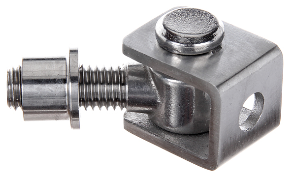 Pernio de pórtico con rosca corta, estribo cerrado, Material: Acero inoxidable, V4A, Roscado: M12, Embalaje de comercio especializado