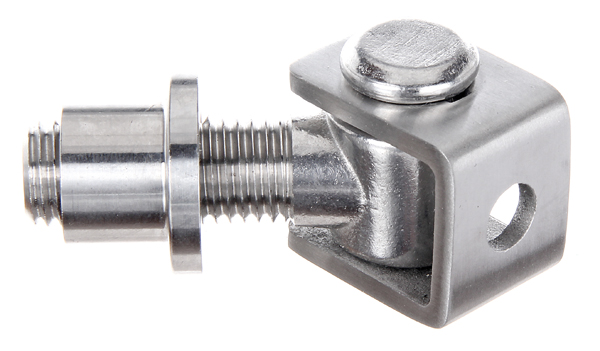 Pernio de pórtico con rosca corta, estribo cerrado, Material: Acero inoxidable, V4A, Roscado: M16, Embalaje de comercio especializado