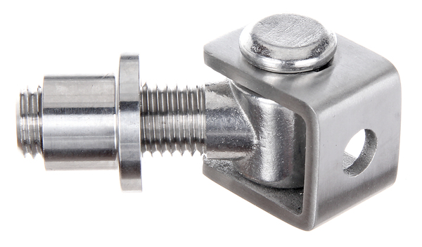 Pernio de pórtico con rosca corta, estribo cerrado, Material: Acero inoxidable, V4A, Roscado: M20, Embalaje de comercio especializado