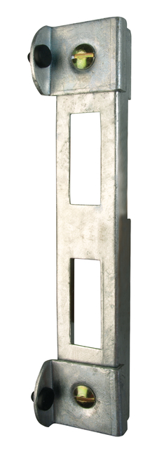 Gâche pour cadre tubulaire, Matériau: Acier brut, Finition: galvanisée à chaud, Hauteur: 235 mm, Écartement du centre au centre du trou: 195 mm, Profondeur: 40 mm, Hauteur de construction: 22 mm