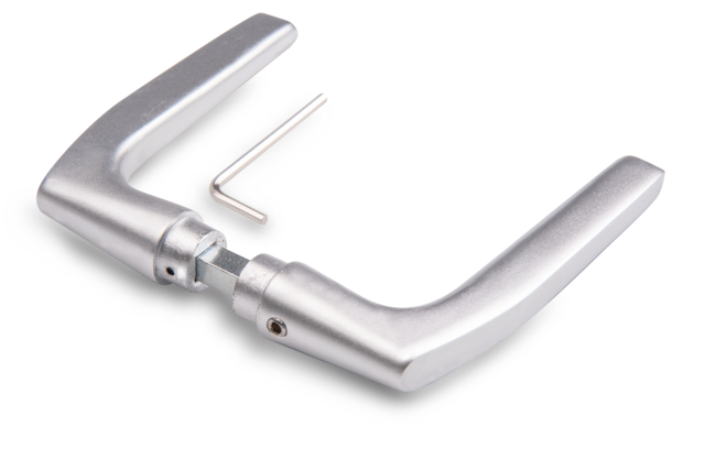 Béquille, Matériau: Aluminium, Finition: couleur argent, anodisée, Contenu par UV: 1 Paire, Écartement: 56 mm, Largeur: 115 mm