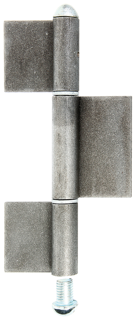 Cerniera per cancelli metallici modello KO8, Materiale: acciaio grezzo, da saldare, altezza: 240 mm, Larghezza: 50 mm, diametro: 16 mm, Cintura di altezza: 70 mm, Cintura di altezza: 100 mm, Spessore del materiale: 5,00 mm