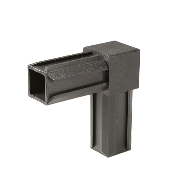XD tube connector 90°, Material: polyamide 6, colour: black, For tube: 30 x 30 x 2.0 mm