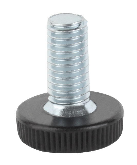 Adjusting screw for threaded plug, Material: plastic with steel thread, Contents per PU: 4 Piece, Thread length: 30 mm, Diameter: 25 mm, Thread: M8, Retail packaged