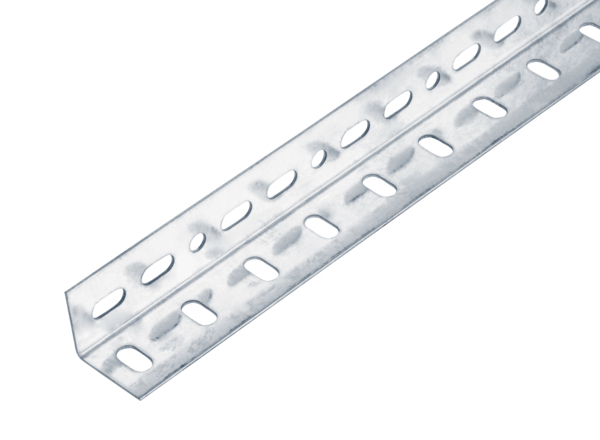 Profilo angolare Conceptor® modello forato, Materiale: acciaio grezzo, superficie: zincata sendzimir, Larghezza: 25 mm, altezza: 25 mm, Spessore del materiale: 1,2 mm, Modello: con lati uguali, Lunghezza: 1000 mm