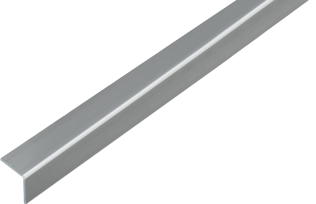 Winkelprofil, selbstklebend, Material: PVC-U, Farbe: Edelstahloptik, Breite: 20 mm, Höhe: 20 mm, Materialstärke: 1,5 mm, Ausführung: gleichschenklig, selbstklebend, Länge: 2600 mm