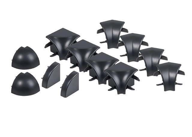 Set accessori, Materiale: PVC-U, colore nero, Contenuto per U.I.: 1 Sacchetto