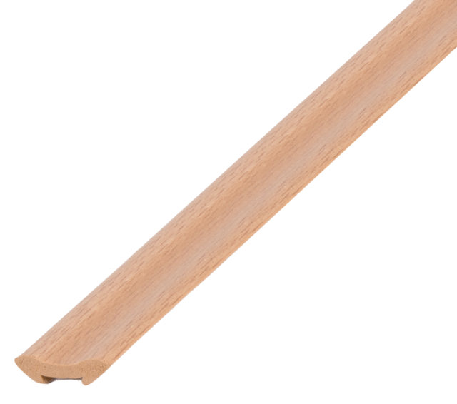 Listwa ćwierćwałek wklęsły, materiał: PVC-U, spieniony, kolor: buk, Wysokość: 22 mm, Szerokość: 22 mm, Długość: 2600 mm
