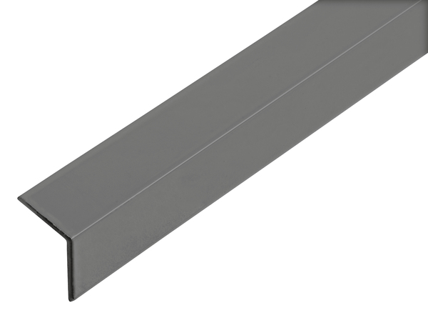 Winkelprofil, Material: Aluminium, Oberfläche: anthrazit kunststoffbeschichtet RAL 7016, Breite: 25 mm, Höhe: 25 mm, Materialstärke: 1 mm, Länge: 1000 mm, für Plattenstärke: 24 mm