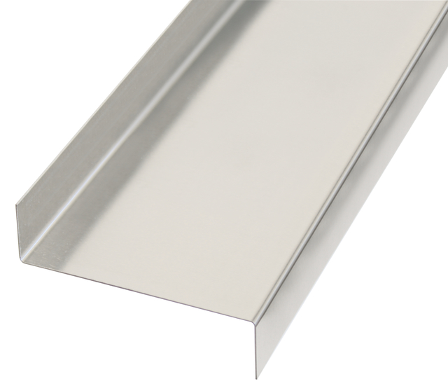 Smooth sheet, angled, Z-shape, Material: Aluminium, Surface: untreated, Width: 63 mm, Top leg height: 18 mm, Lower leg height: 18 mm, Length: 2000 mm, Distortions: 90 / 90 °, Material thickness: 0.50 mm