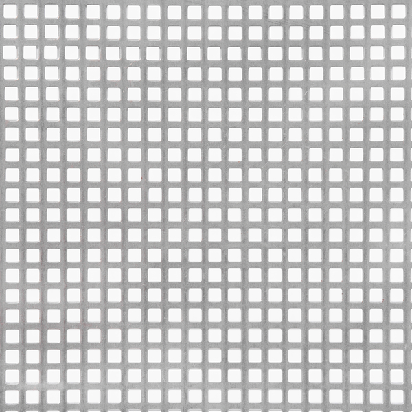 Lochblech, Lochung: quadratisch, Material: Stahl roh, Länge: 500 mm, Breite: 250 mm, Abstand Mitte - Mitte Loch: 8 mm, Materialstärke: 1,00 mm