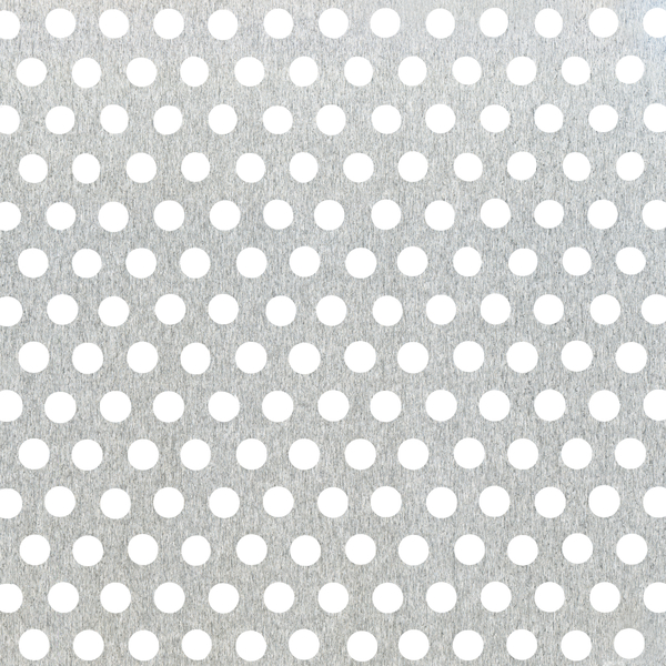 Blacha perforowana, perforacja okrągła, materiał: aluminium, powierzchnia: surowa, Długość: 1000 mm, Szerokość: 120 mm, Odstęp pomiędzy środkami otworów: 3,5 mm, Grubość materiału: 0,80 mm