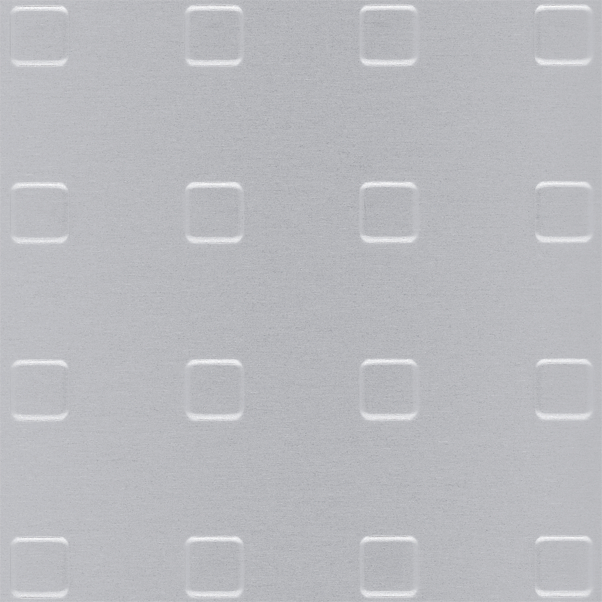 Strukturblech, Quadrat-Prägung, Material: Aluminium, Oberfläche: silberfarbig eloxiert, Länge: 1000 mm, Breite: 600 mm, Materialstärke: 1,00 mm