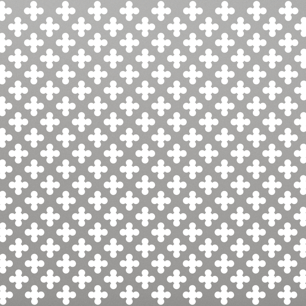Perforated sheet, cross perforation, Material: Aluminium, Surface: silver anodised, Length: 1000 mm, Width: 600 mm, Material thickness: 1.00 mm