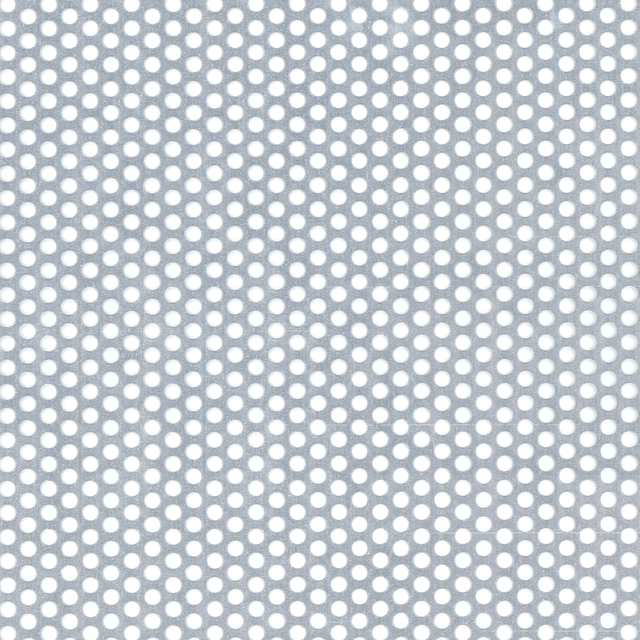 Chapa perforada: perforación de forma circular