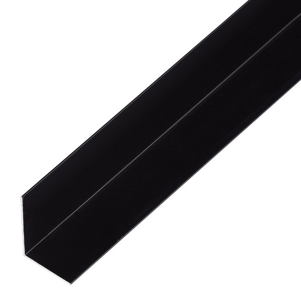 Winkelprofil, Material: Aluminium, Oberfläche: schwarz eloxiert, Breite: 30 mm, Höhe: 30 mm, Materialstärke: 1,3 mm, Ausführung: gleichschenklig, Länge: 2000 mm