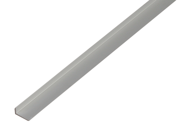 Profilo parabordi con spigoli smussati, Materiale: alluminio, superficie: anodizzata argento, Larghezza: 14 mm, altezza: 10 mm, Spessore del materiale: 1,5 mm, Lunghezza: 1000 mm